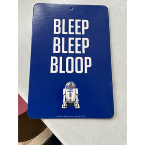 Star Wars R2-D2 Metal Sign Blue